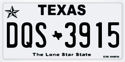 TX license plate DQS3915