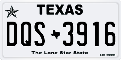 TX license plate DQS3916