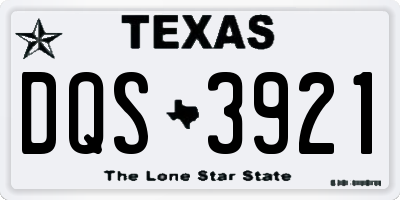 TX license plate DQS3921