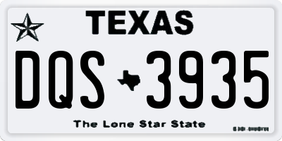 TX license plate DQS3935