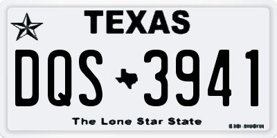 TX license plate DQS3941