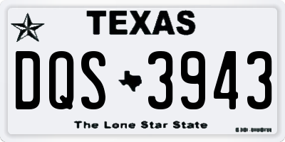 TX license plate DQS3943