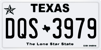 TX license plate DQS3979