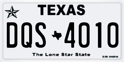 TX license plate DQS4010