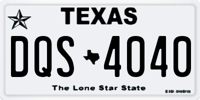 TX license plate DQS4040
