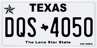 TX license plate DQS4050
