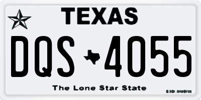 TX license plate DQS4055