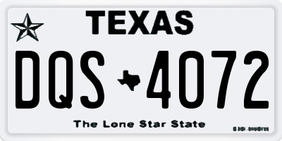 TX license plate DQS4072