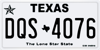 TX license plate DQS4076