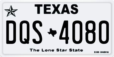 TX license plate DQS4080