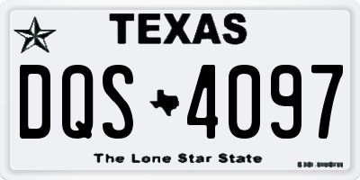 TX license plate DQS4097