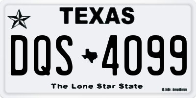 TX license plate DQS4099