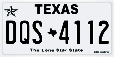 TX license plate DQS4112