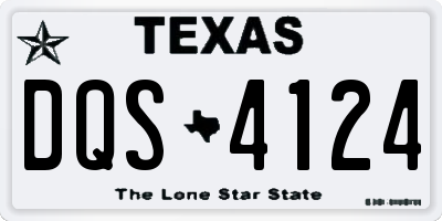 TX license plate DQS4124