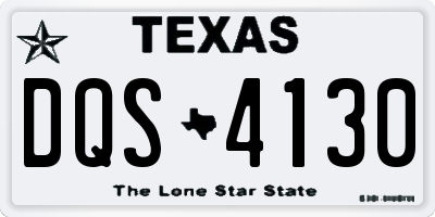 TX license plate DQS4130