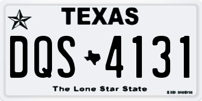 TX license plate DQS4131