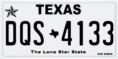 TX license plate DQS4133