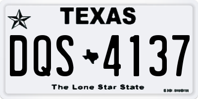 TX license plate DQS4137
