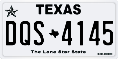 TX license plate DQS4145
