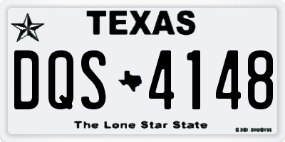 TX license plate DQS4148
