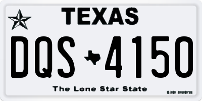 TX license plate DQS4150