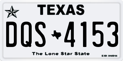 TX license plate DQS4153