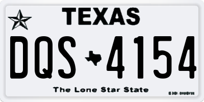 TX license plate DQS4154