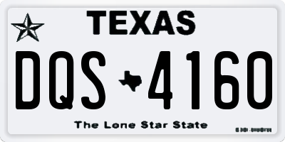 TX license plate DQS4160