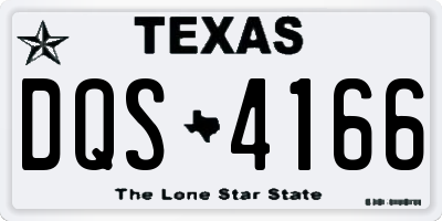 TX license plate DQS4166