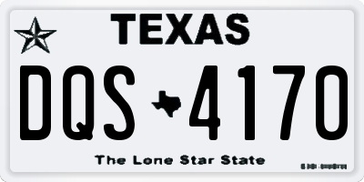 TX license plate DQS4170