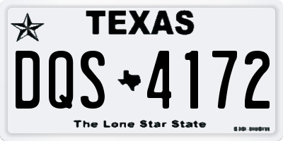 TX license plate DQS4172