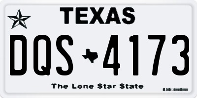 TX license plate DQS4173