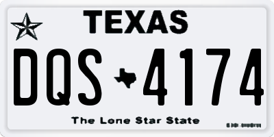 TX license plate DQS4174