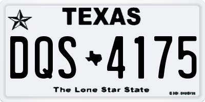TX license plate DQS4175