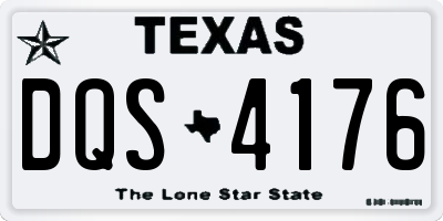 TX license plate DQS4176