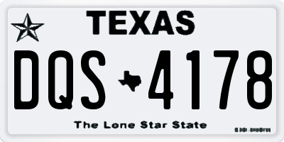 TX license plate DQS4178
