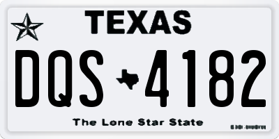 TX license plate DQS4182