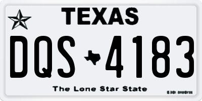 TX license plate DQS4183