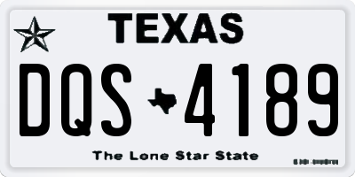 TX license plate DQS4189