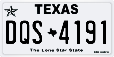 TX license plate DQS4191