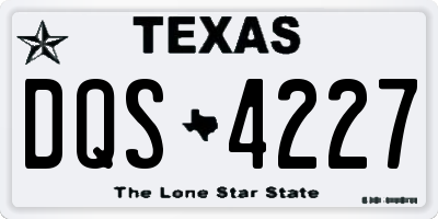 TX license plate DQS4227