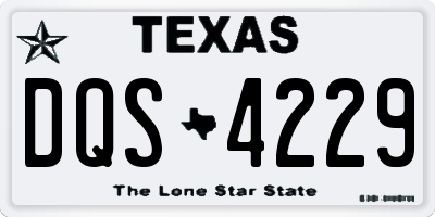 TX license plate DQS4229