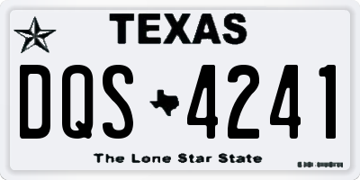 TX license plate DQS4241