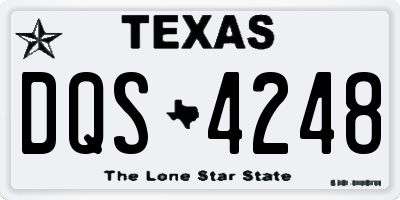 TX license plate DQS4248