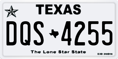 TX license plate DQS4255