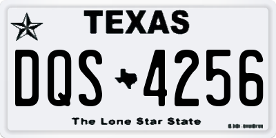 TX license plate DQS4256