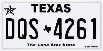 TX license plate DQS4261
