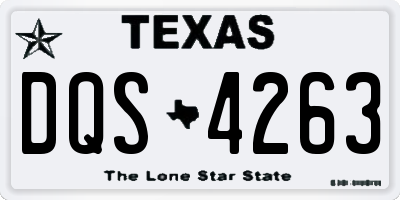 TX license plate DQS4263