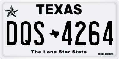 TX license plate DQS4264