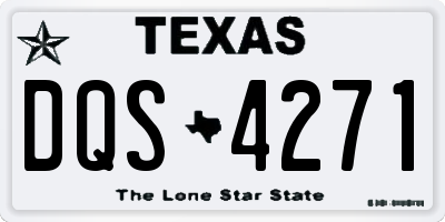 TX license plate DQS4271